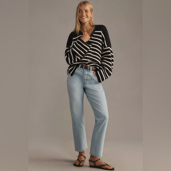 NWT! Wow Me Over Levi's 501 High-Rise Crop Straight-Leg Jeans - Size 27 🟣 - Picture 1 of 7